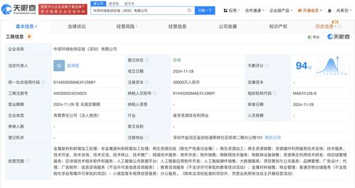 华润环保在深圳成立绿色供应链公司 注册资本3亿元